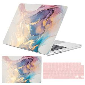 lot 18358 image: GABraden Compatible with MacBook Air 13.6 inch Case 2022-2025 Release M4 A3240 M3 A3113 M2 A2681,Sturdy Protective Laptop Hard Shell andKeyboard Cover for MacBook Air 13 inch CasePink Marble