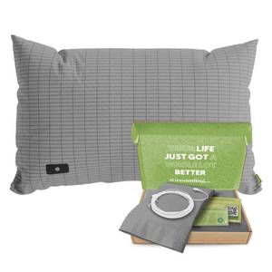 lot 18361 image: The Grounding Co. Terra Grounding Pillow Case � Queen Size 20x30in� Premium Fabric Blend � Organic Egyptian Cotton and Silver-Infused Threads � Pillow Cover for Sleep and Recovery