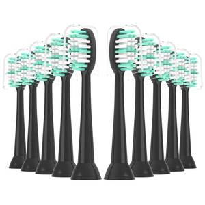 lot 18370 image: XIAOHEAD Replacement Toothbrush Heads 10 Pack for AquaSonic Black Series and Vibe Series Electric Toothbrush
