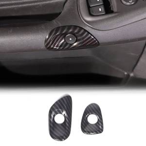 lot 18387 image: Car Door Switch Cover Trim Compatible with Chevy Corvette C6 2005-2013, Interior Door Release Bezel Switch Button Trim Accessories (Carbon Fiber Pattern)
