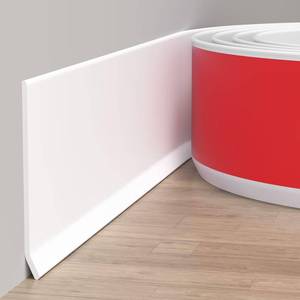 lot 18388 image: Duzzy Flexible Baseboard Molding Trim, 6 Inch(W) x 20 Feet(L) Peel and Stick Rubber Wall Trim Molding, Self-Adhesive Vinyl Wall Base Cove Base
