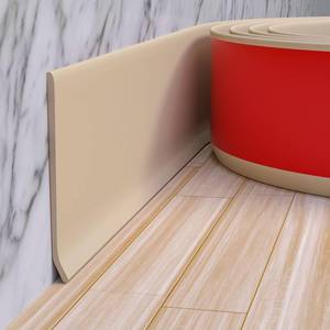 lot 18400 image: Duzzy Flexible Baseboard Molding Trim, 6 Inch(W) x 20 Feet(L) Peel and Stick Rubber Wall Trim Molding, Self-Adhesive Vinyl Wall Base Cove Base for Floor