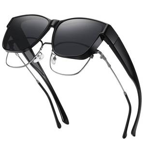 lot 18404 image: GEGURI Polarized Sunglasses Fit Over Glasses for Men Women, Oversized Square Sun Glasses UV400 Protection Shades