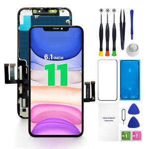 lot 18424 image: Genverdix for iPhone 11 Screen Replacement 6.1, 3D Touch LCD Display Repair kit, Digitizer Assembly with Tools Set, Tempered Glass, Waterproof Frame Adhesive