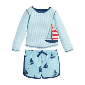 lot 18426 image: Mud Pie Baby Boyfts Childrenfts Sailboat App Rashguard Set 24M-3T