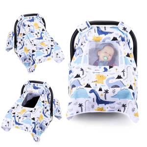 lot 18458 image: THE KENKYO Car Seat Cover for Babies, Breathable Carseat Cover for Boys Girls, Kick-Proof Infant Car Seat Canopy with Mesh Peep Window and Sun Shade, Windproof Stroller Cover for All Seasons