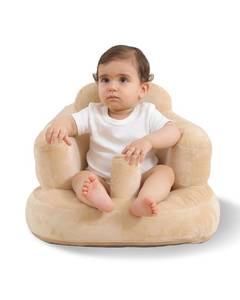 lot 18460 image: AGITVPS Upgrade Inflatable Baby Seat with Tray for Babies 3-36 Months, Built in Air Pump Bumbo Seat with Tray, Baby Chair Sit Me up Floor Seat for Baby, Learning to SitandFeeding (Velvet Pillar-Camel)