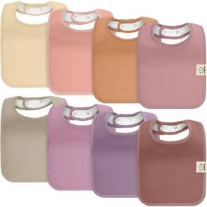 lot 18484 image: KeaBabies 8-Pack Organic Baby Bibs for Boys, Girls - Super Absorbent Cotton Drool Bibs for Baby Girl and Boy, Teething Toddler, Drooling Newborn, Ultra Soft and Machine Washable (Mauve)
