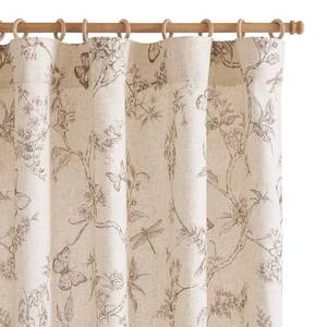 lot 19725 image: jinchan Floral Curtains Lined Linen Blend Curtain for Living Room 84 Inch Length Taupe Farmhouse Flower Patterned Curtain French Country Curtains Drapes Back Tab Rod Pocket 2 Panels