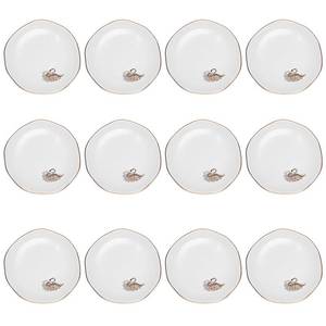 lot 19742 image: Shappy 12 Pcs Ceramic Jewelry Tray 4.5 in Ring Dish Bulk Decorative Trinket Dish for Bridal Christmas Birthdays Gifts(Round)