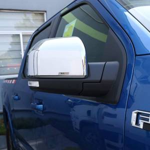 lot 19748 image: JeCar Side Mirror Cover Trim for Ford F150 2015-2020 Chrome Mirror Cover (2pcs)