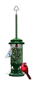 lot 19754 image: Squirrel Buster Standard Squirrel-proof Bird Feeder w4 Metal Perches, 1.3-pound Seed Capacity, garden green