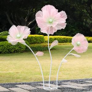 lot 19762 image: YOFNIRG Wedding Decorations for Reception,5.6 Ft Big Artificial Silk Flowers,Giant Flowers for Decoration,Party Banquet Decor,Home Decor,Photographic Props,Shop Window DisplayGreen and Pink
