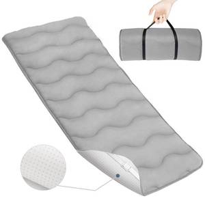 lot 19780 image: Quilted Foam Cot Mattress Pad, 30x75in Breathable and Comfortable, Non-Slip Camping Cot Mattress Topper for Camp CotRv BunkNarrow Twin Beds, Greyin