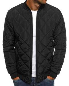 lot 19785 image: Pretifeel Mens Bomber Jackets Diamond Quilted Fall Winter Rib Varsity Lightweight Coat