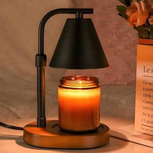 lot 19796 image: SOKCVSEA Candle Warmer Lamp Timer Height Adjustable, Birthday Gifts for Women Mom Gifts, House Warming Gifts New Home Decor, Wax Melt with 2 Bulbs Blacks