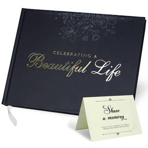 lot 20126 image: Only Zest Funeral Guest Book for Memorial Service � Celebration of Life Sign-in Book to Honor and Remember Loved Ones � Elegant Memory Keepsake for Guests to Share Thoughts and Condolences