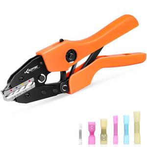 lot 20171 image: KF CPTEC Ratcheting Crimping Tool for Heat Shrink Connectors � AWG 22-8 (0.5-8.0mm�) Wire Crimper for Electrical Repair, Automotive Wiring and DIY Projects