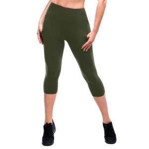 lot 20191 image: SINOPHANT High Waisted Leggings with Pockets Women, Full Length Capri Buttery Soft Stretchy Yoga Pants(Capri Army Green,S-M)