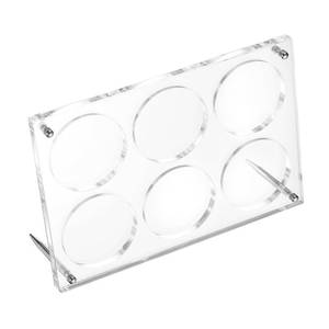 lot 20218 image: PATIKIL 3 Acrylic Coin Display Frame, 3D Floating Display Case Holder 6 Slots for Jewelry Specimens Medallion Coins, Clearin