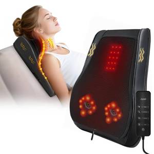 lot 1423 image: Joyset Back Massager with Heat,Neck Massager for Back Pain Deep Tissue,4D Kneading Shiatsu Lower Back Massage Pillow for Neck Shoulder Legs,Gifts for Mom,Dad,Women,Men
