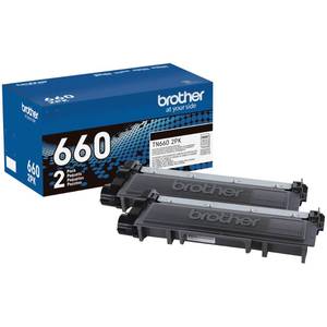 lot 1434 image: Brother Genuine High-Yield Black Toner Cartridge Twin Pack TN660 2PK (TN6602PK)