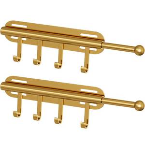 lot 1462 image: QINGYUN 12 Valet Rod for Closet Pull Out (2 Pack, Gold)