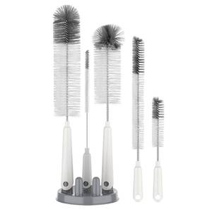 lot 1464 image: MR.SIGA 5 Pack Bottle Brush Cleaning Set with Storage Holder, Cleaning Brushes for Long Narrow Neck Bottles, Water Bottles, Baby Bottles, Tumblers, Drinking Glasses, Strews