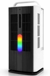lot 1465 image: XAMATTS Portable Air Conditioner with Remote Control, 1700ml Evaporative Cooler with 7 Color LED Lights, 120° Oscillating Mini Air Conditioner with 3 Speeds & 7H Timer for Bedroom, Office Indoor Use