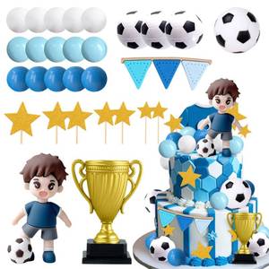 lot 2240 image: Knana 29Pcs Soccer Cake Topper Soccer Party Decorations Soccer Cake Decorations Sports Themed Party Decorations for Soccer Theme Birthday Party Supplies