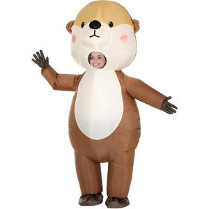 lot 2249 image: Geyoga Inflatable Otter Costumes for Adults, Funny Blow up Halloween Animals Costume, Full Body Sea Otter Cosplay Suit for Men Women Halloween Themed Party