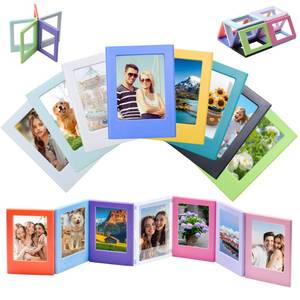 lot 2275 image: 15 Pack Magnetic Picture Frames, 2.5x3.5 Inch Mini Picture Frames for Refrigerator with Clear Front, Magnetic Photo Frames Compatible with Instax Mini & Polaroid Photos(2.1x3.3), Wallet Size for School, Office, Locker Decor