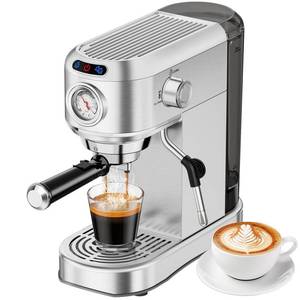 lot 3931 image: ANYCOLD Espresso Machine 20 Bar, Compact Espresso Maker, Stainless Steel Expresso Coffee Machines with Steam Milk Frother & 34oz Removable Water Tank for Cappuccino, Latte, Home Office Use, Silver