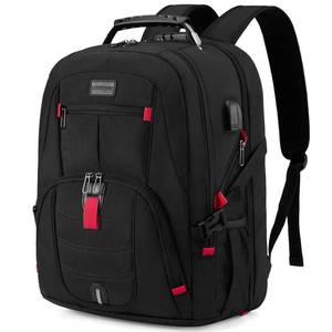 lot 3937 image: LOVEVOOK Travel Laptop Backpack Waterproof Anti Theft with Lock and USB Charging Port Large Computer Business Backpack for Men Women College (17 inch, Black)