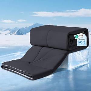 lot 3943 image: Elegear Cooling Comforter King Absorbs Body Heat to Keep Cool, Cooling Blanket for Hot Sleepers Japanese Arc-Chill 3.0 Cool Tech Fabric Summer Comforter Hypo-Allergenic Cooling Quilt - BlackGray