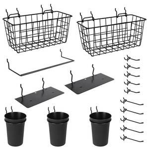 lot 3962 image: G.CORE Pegboard Organizer Accessories 18 Pack, Peg Board Hooks Assortment Organizer Accessory, Various Tools Storage Arrange System Kit for Garage Craft Workshop Workbench Hobby Office