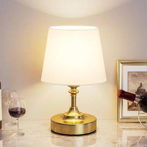 lot 3968 image: Kakanuo Mini Cordless Table Lamp Gold - 1 Pack 4000mAH Battery Operated Lamp for Decor, 3000K Stepless Dimming Touch Control Rechargeable Lamp for Bedroom, Dining Table, Counter, Living Room