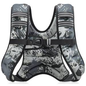 lot 3971 image: ZELUS Weighted Vest, 6lb8lb12lb16lb20lb25lb30lb Weight Vest for Men Women with Storage Pocket & Reflective Strips for Workout Strength Training Running Muscle Building, Urban Gray Camo (12 lb)