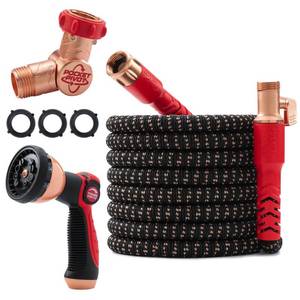 lot 3976 image: Pocket Hose 75 FT Copper Head Expandable Garden Hose with Pocket Pivot, No Tangles, AS SEEN ON TV, 360° Swivel, Tri-Tex Tubing, Force Field Jacket, Lead-Free, No-Kink, Anti-Burst wAPT