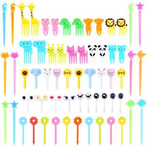 lot 4191 image: 156PCS Animal Food Picks for Kids Bento Box Accessories, FATLODA Fun Kid Food Picks, Cute Fruit Toothpicks for Kids Lunch Accessories, Reusable Lunchbox Pick for Kid Toddler