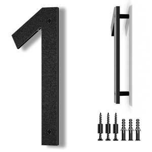 lot 4215 image: IVERRA 8 Inch Large Floating House Numbers, Black Modern House Number for Outside, Home Address Numbers for Outdoor Garage Gate Wall Street (1)