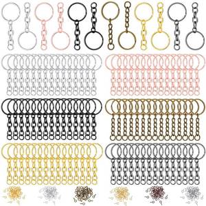 lot 4217 image: Hotop 360 Pcs Keychain Bulk Key Chain Making Kit Including 90 Keychain Rings with Chain and Open Jump Rings Connectors 180 Small Screw Eye Pins Hooks for Crafts DIY Jewelry Making(20 mm,Mixed Color)
