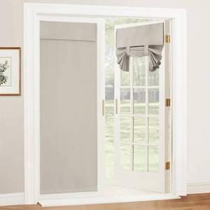 lot 4236 image: RYB HOME Door Curtain for Door Window 80 inch - Privacy FrontTriciaPatio French Door Window Curtains Sidelight Curtain Tie up Shade, W30 x L80 inch, Natural, 1 Panel