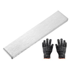 lot 6053 image: MECCANIXITY 316 Stainless Steel Flat Bar, 316(5mm) T x 1316(20mm) W x 3-1516(100mm) L Steel Bar with Gloves Stock Brushed Finish Trim Strips Sheet for Industry DIY Craft Making