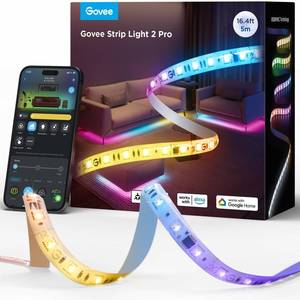 lot 6059 image: Govee RGBWWIC Strip Light 2 Pro with Matter, 16.4ft Smart LED Strip Lights Work with Alexa and Google Assistant, DIY Color Changing Light Strip, LED Lights for Bedroom, Cabinet, Party, Home Decor