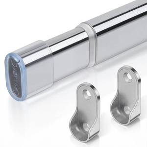 lot 6084 image: CTSZOOM Adjustable Oval Closet Rod, 90 Lbs Heavy Duty, 51-70 Inch No-Cut Neeeded, Metal Closet Hanging Rod for Closet, Wardrobes (Chrome)