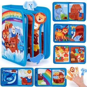 lot 6085 image: hahaland Noahs Ark Toy Busy Book for Toddlers 1-3 - Baptism Gifts for Boys Girls - Montessori Toys for 1 Year Old, Sensory Early Learning Educational One Year Old Boy Birthday Christian Church Toys