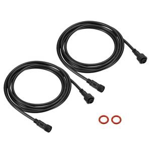 lot 6089 image: PATIKIL 6.56Ft 2 Pin Extension Cable Wire, 2Pcs 18 AWG Waterproof IP67 Connector with Male and Female at Both Ends for LED Strips, Black