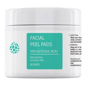 lot 6107 image: YAFUSIPE Glycolic Acid Toner Pads 35% AHA Facial Resurfacing Exfoliate Salicylic Acid Exfoliating Face Wipes Chemical Peel Exfoliant Peeling Glycolic Peel Pad for Wrinkles Acne Blemish 50 Pads