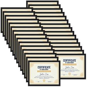 lot 6108 image: CRUGLA 30 Packs 8.5 x 11 Magnetic Picture Frame Bulk, 8.5 by 11 Certificate Frame Document Frames, Magnetic Picture Frames with Self Adhesive Backing for Refrigerator Glass Locker Cubicle